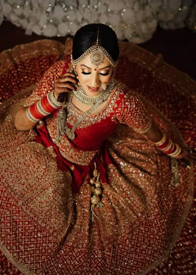 Picture of Traditional Heavy Work Bridal Lehenga