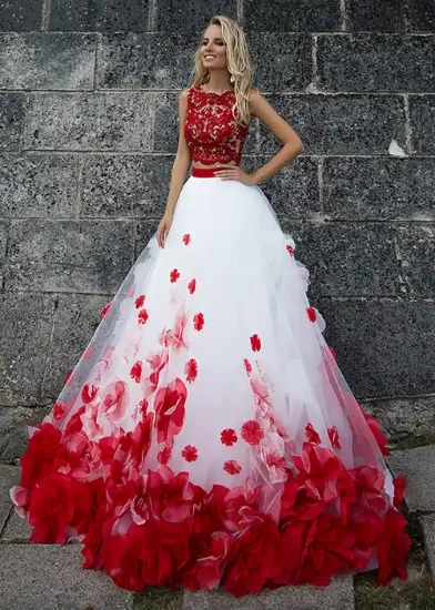 Picture of Red Bridal Gown 