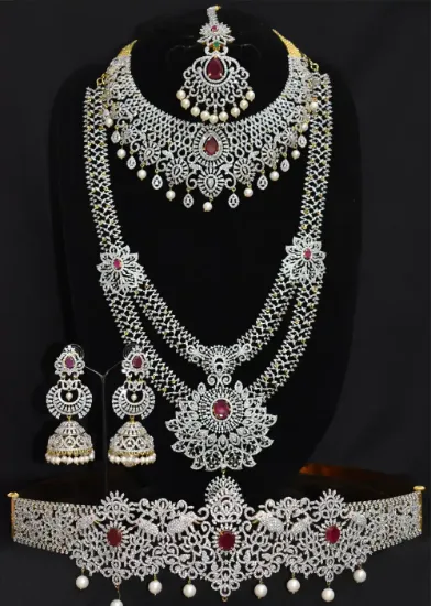 Picture of Silver Bridal Jewellery Set