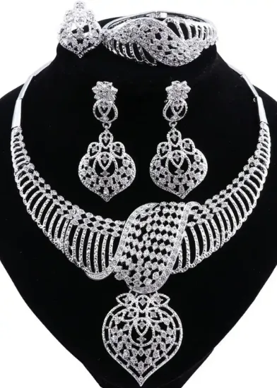 Picture of Silver Bridal Jewellery Set
